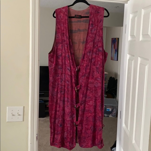 Vintage | Batik Tusk Button Detail Tunic Vest - Picture 7 of 11